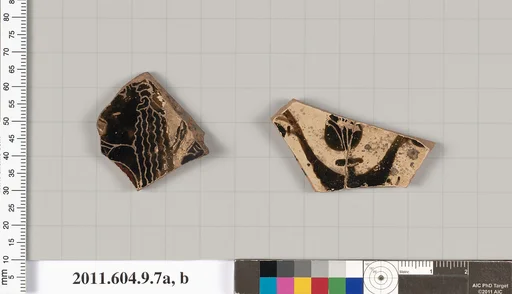 Terracotta fragment of a kylix (drinking cup)