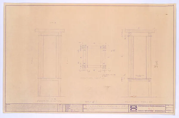 Print of Plant Stand, Little House, Wayzata, MN — Frank Lloyd Wright