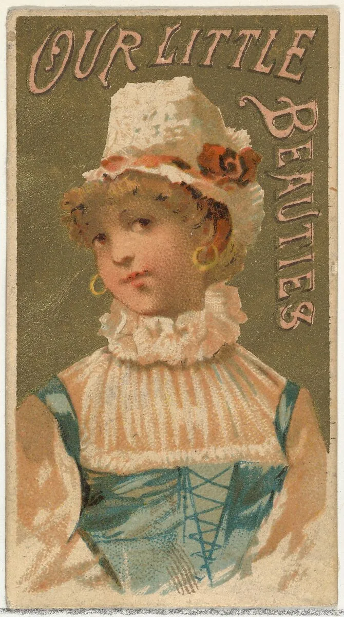 From the Girls and Children series (N58) promoting Our Little Beauties Cigarettes for Allen & Ginter brand tobacco products — Allen & Ginter