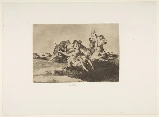 Plate 27 from "The Disasters of War" (Los Desastres de la Guerra): 'Charity' (Caridad)