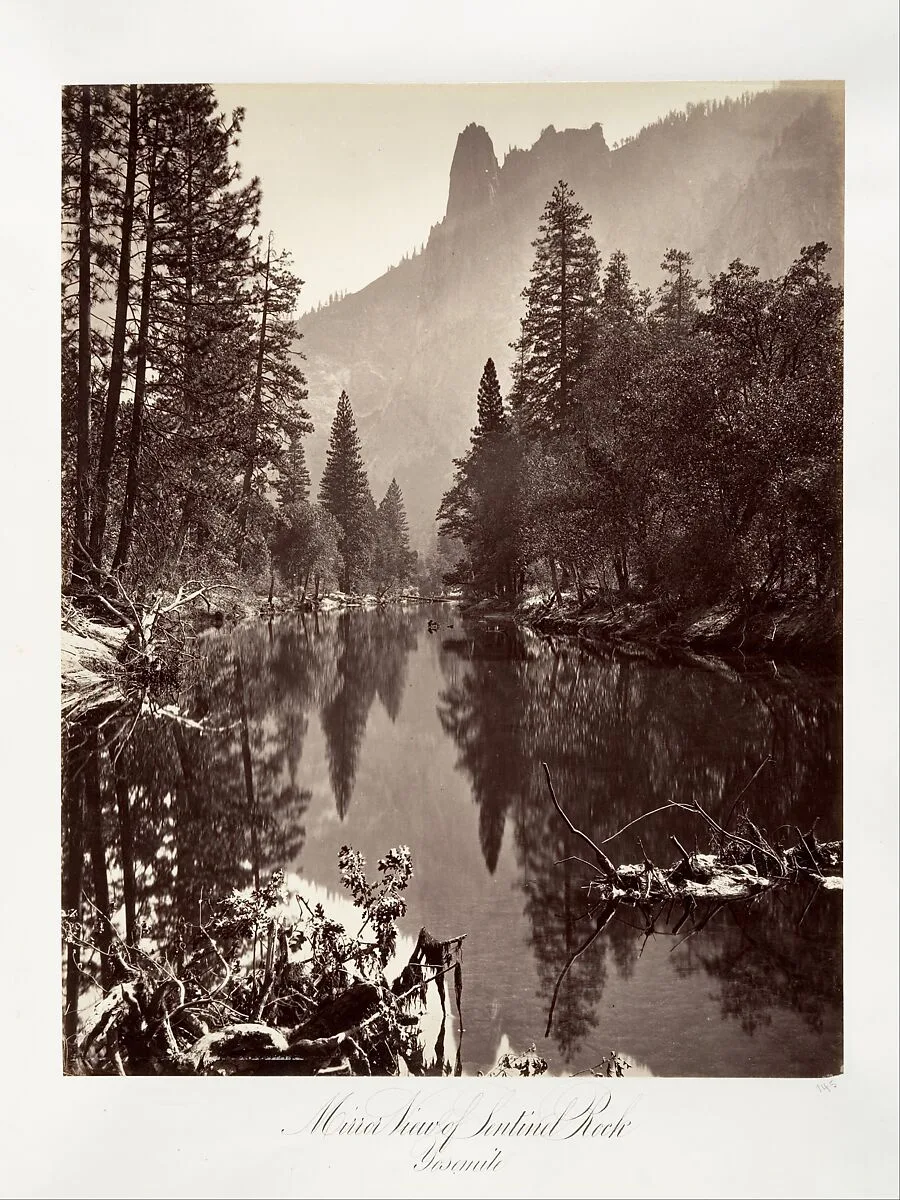 Mirror View of Sentinel Rock, Yosemite — Carleton E. Watkins