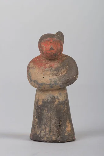 戰國 彩繪泥俑|Figure of a woman