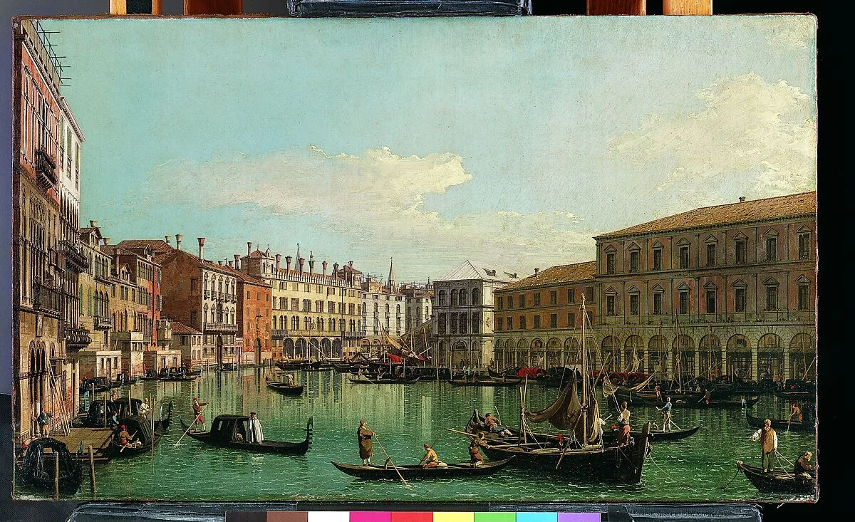 The Grand Canal, Venice, Looking South toward the Rialto Bridge — Canaletto (Giovanni Antonio Canal)