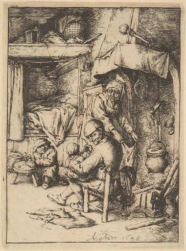 Father of the Family Giving Broth to His Baby