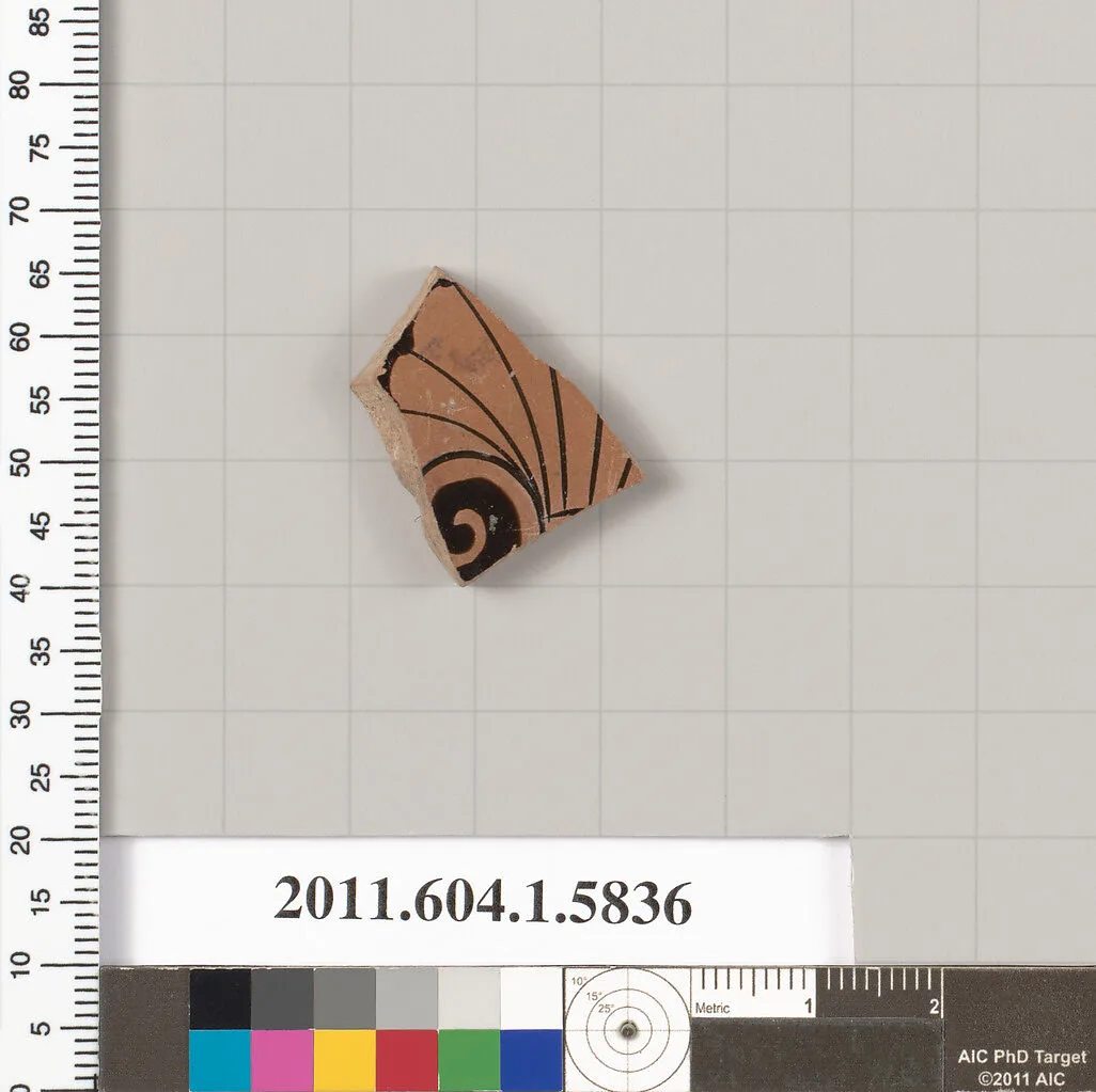 Terracotta fragment of a kylix: eye-cup (drinking cup) — Unknown
