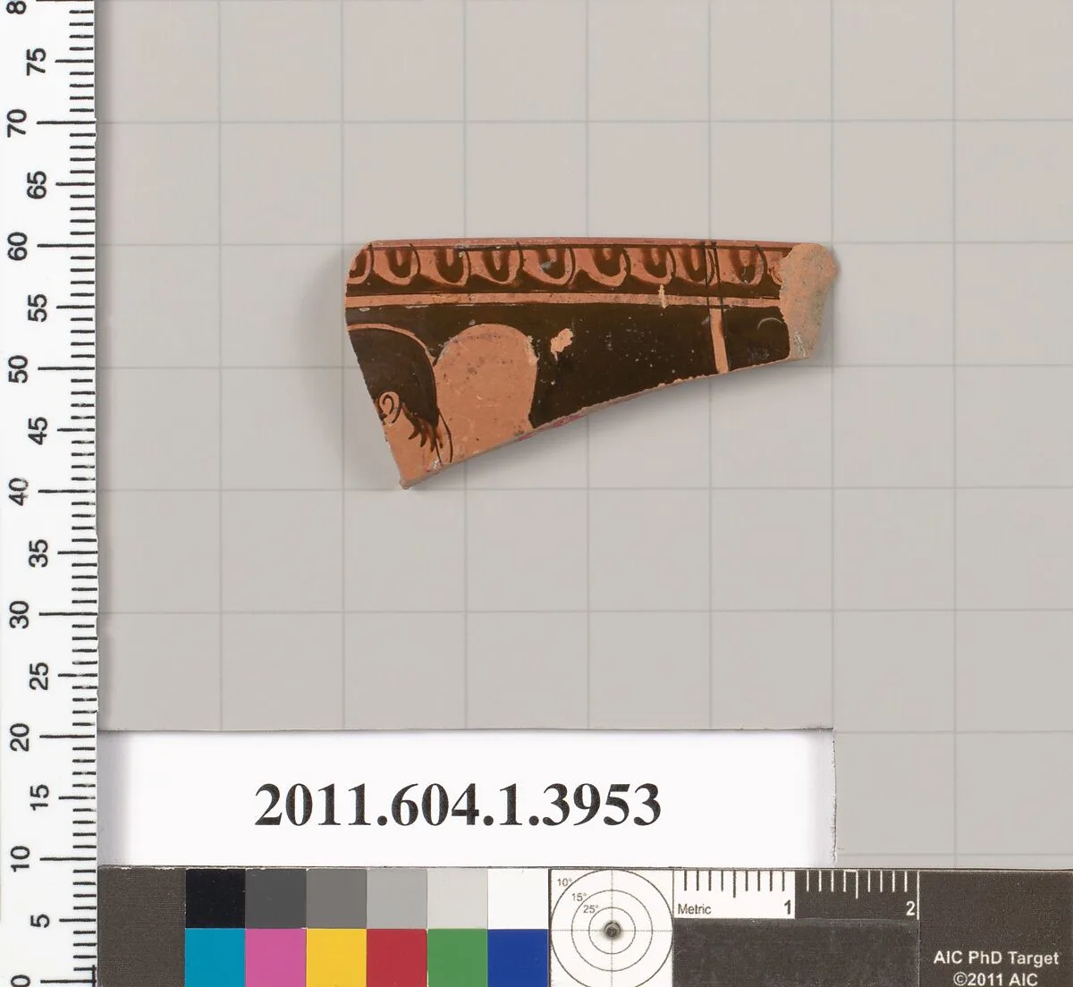 Terracotta rim fragment of a kylix (drinking cup) — Unknown