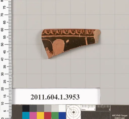 Terracotta rim fragment of a kylix (drinking cup)
