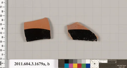 Terracotta fragments of kylikes: Band or lip cups (drinking cups)