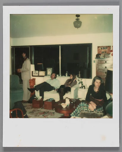 [Walker Evans's 70th Birthday Party, Old Lyme, Connecticut: Michael Lesy, Liz Lesy, Jerry Thompson, Mary Knollenberg]