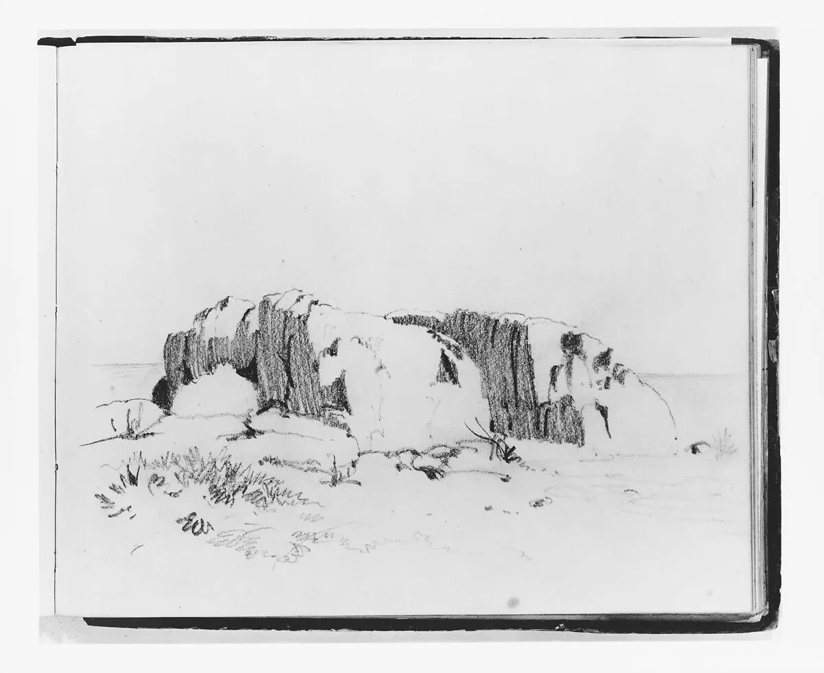 Study of Rocks in a Landscape (from Sketchbook) — Francis William Edmonds