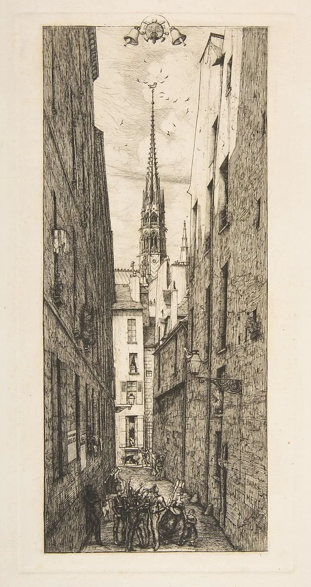 La Rue des Chantres, Paris — Charles Meryon