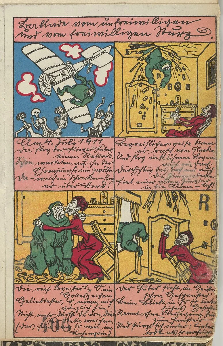Ballad of the Involuntary and Voluntary Fall (Ballade vom unfreiwilligen und vom freiwilligen Sturz) — Moriz Jung|Wiener Werkstätte
