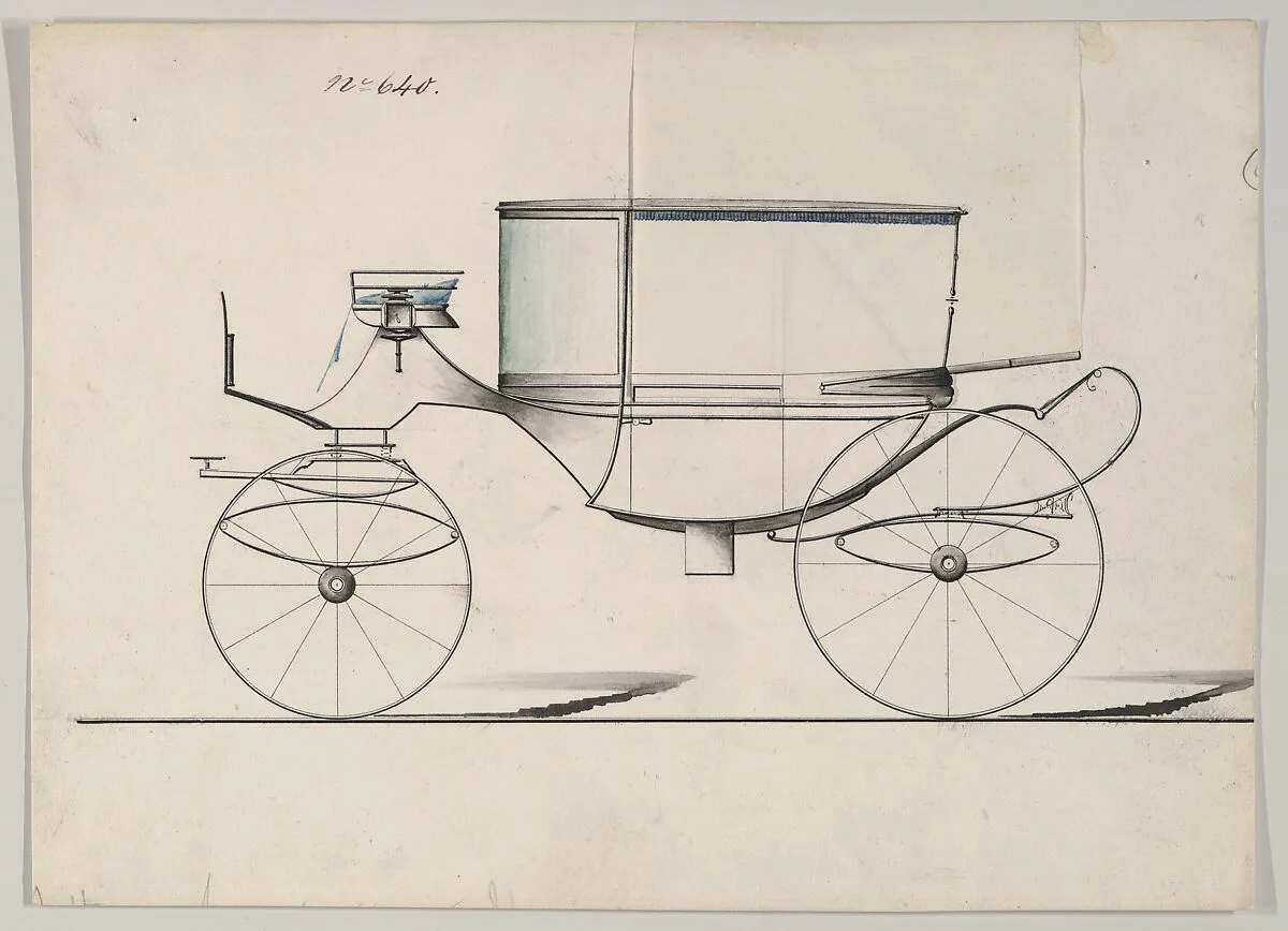 Design for Landau Clarence, no. 640 — Brewster & Co.