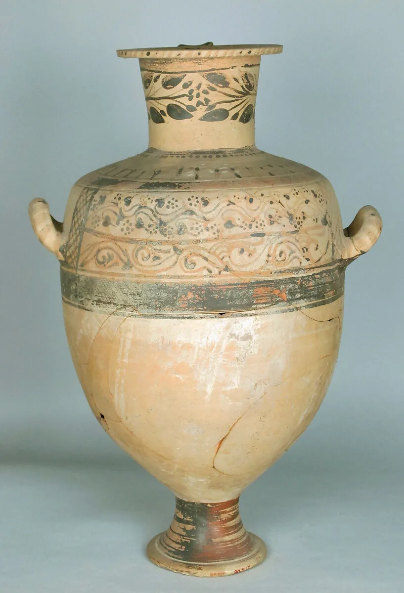 Terracotta Hadra hydria (water jar) — Unknown