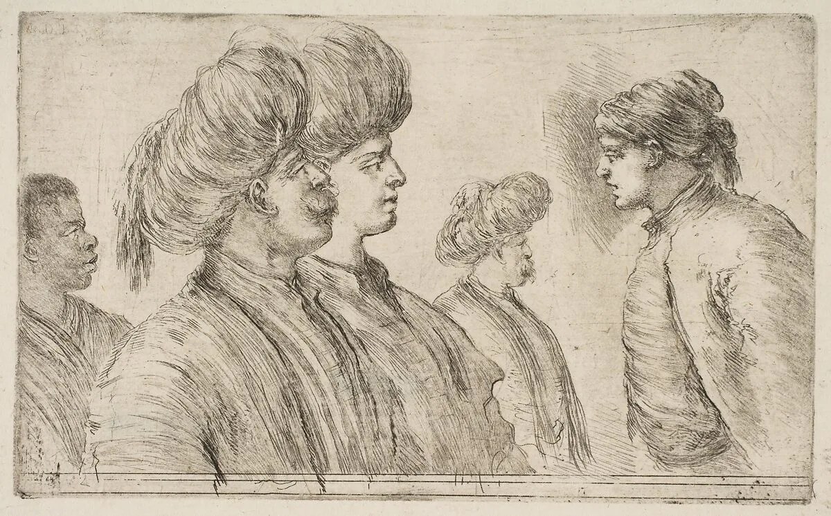 Four Turks and a Black Man — Stefano della Bella