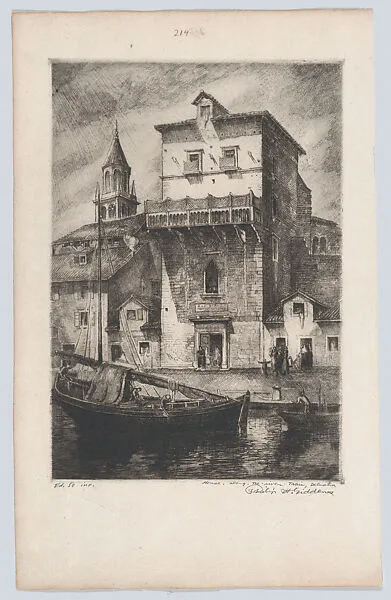 House along the river Trau, Dalmatia — Philip H. Giddens