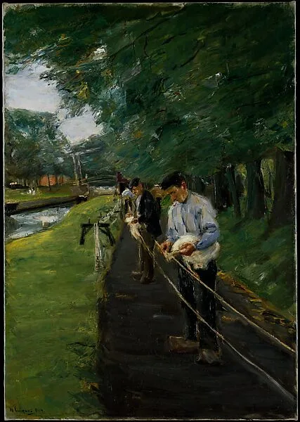 The Ropewalk in Edam — Max Liebermann