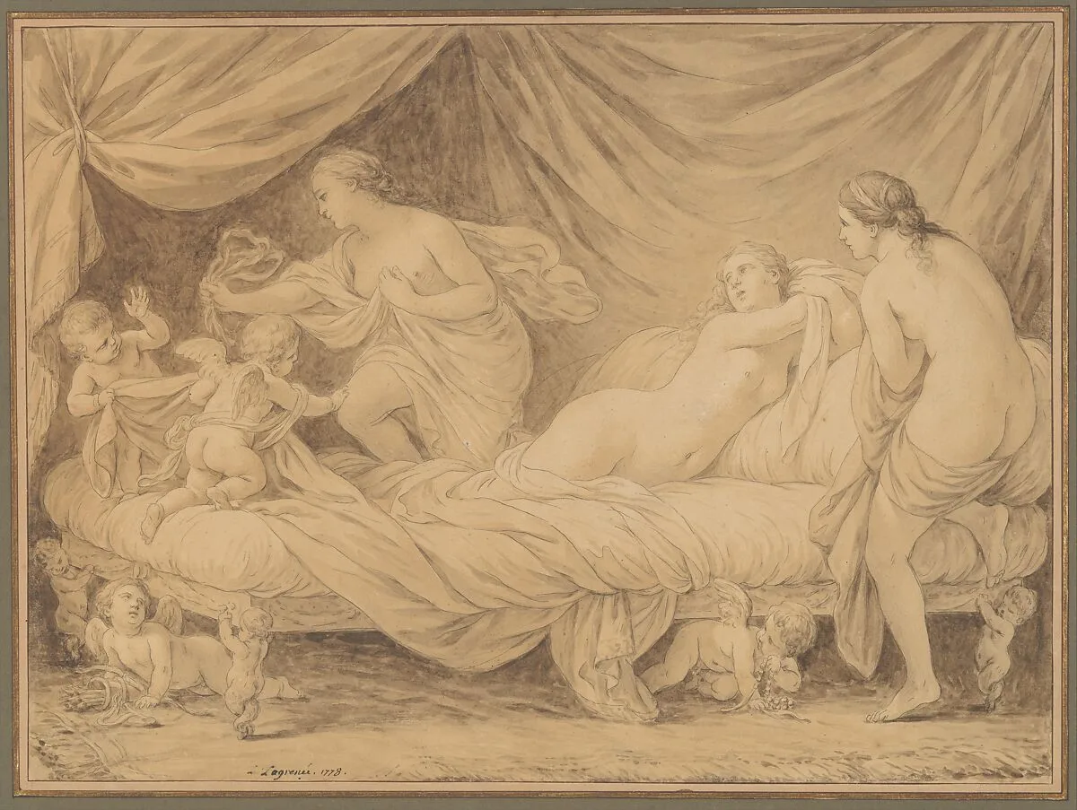 Les Grâces lutinées par les amours — Louis Lagrenée