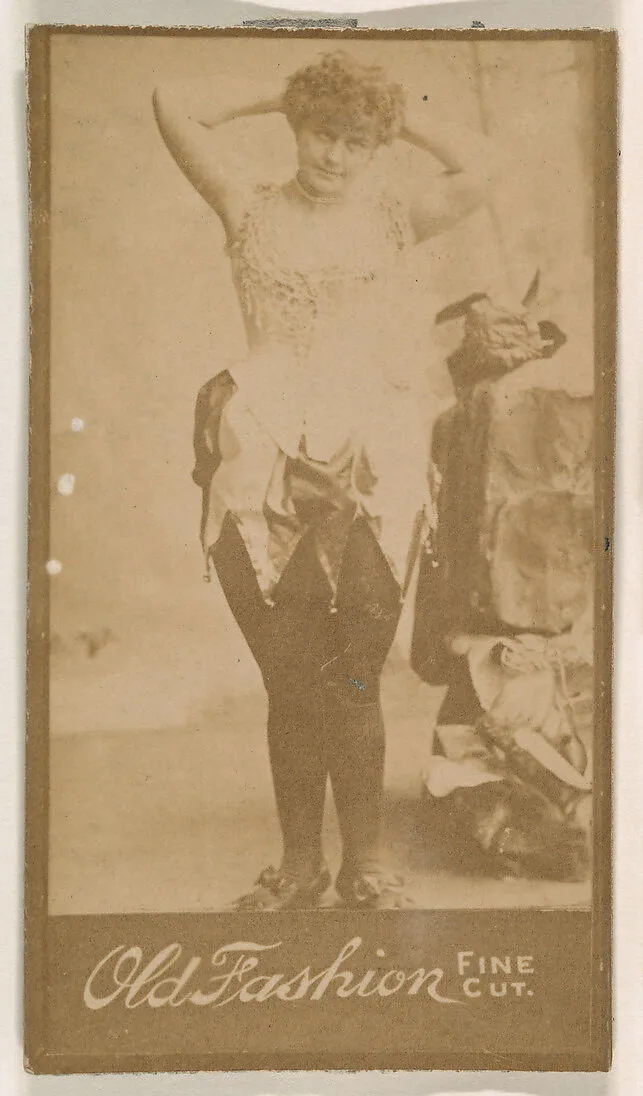 Actress posing with hands behind head, from the Actresses series (N664) promoting Old Fashion Fine Cut Tobacco — Unknown
