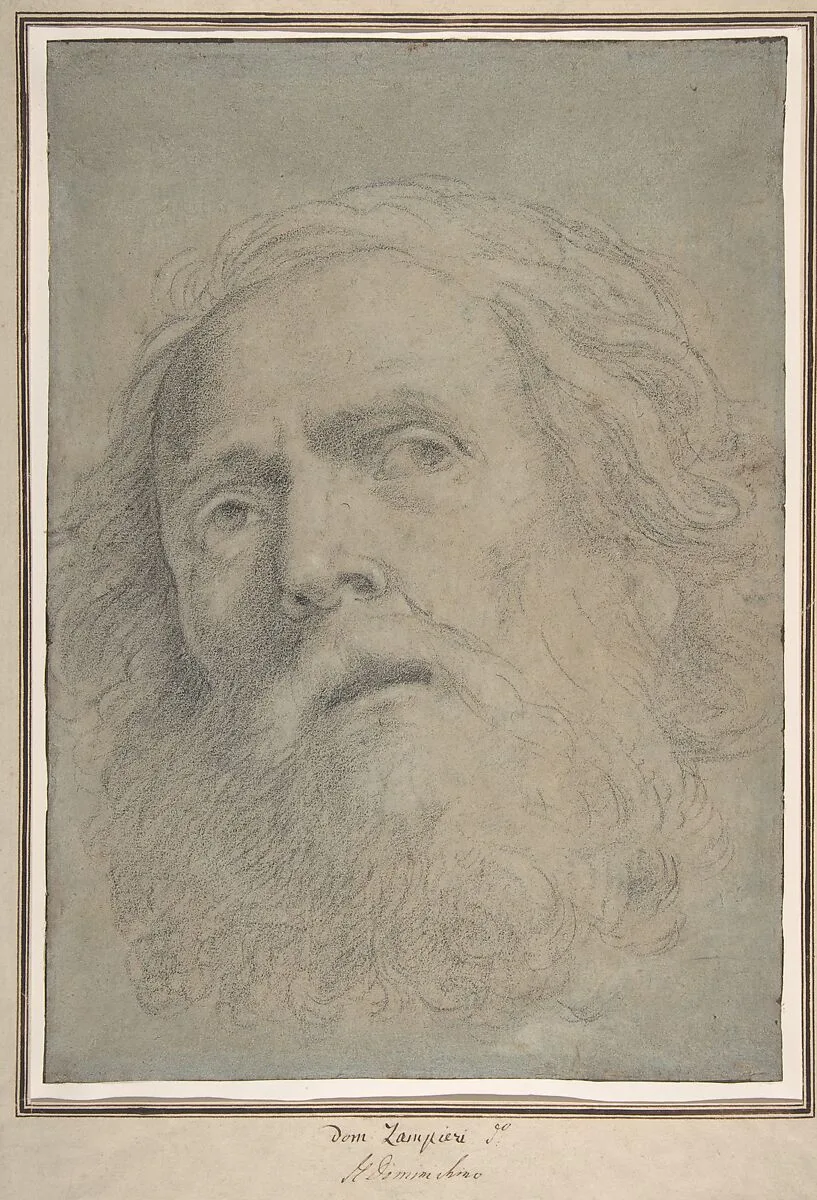 Head of a Bearded Man — Domenichino (Domenico Zampieri)