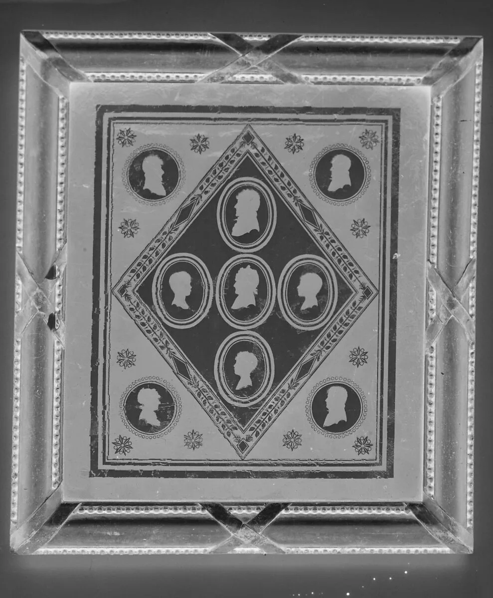 Panel with nine portraits — Unknown