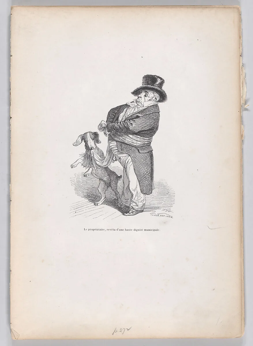 "The Proprietor" from Scenes from the Private and Public Life of Animals — Andrew Best Leloir|Honoré de Balzac|J. J. Grandville