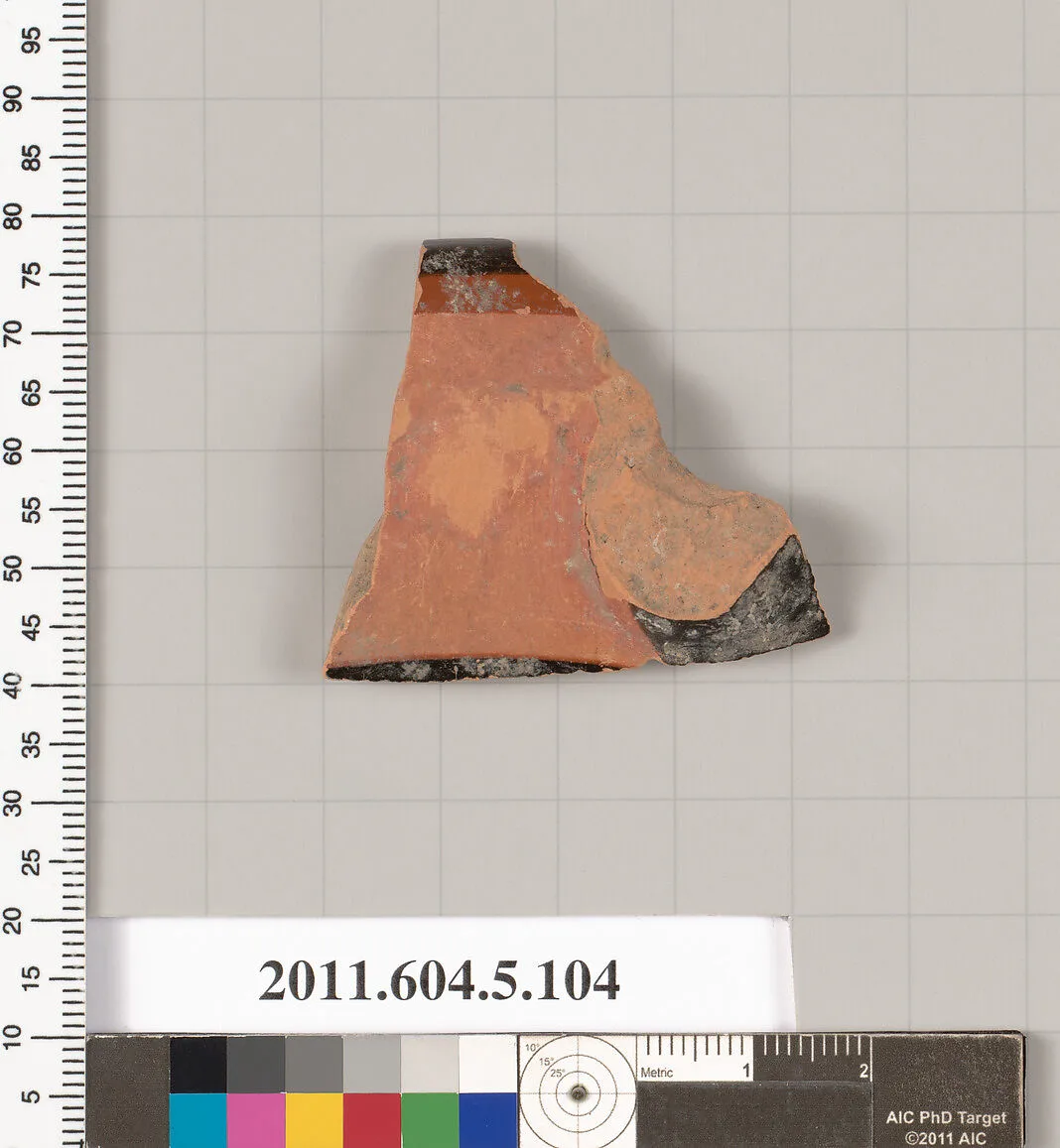 Terracotta rim fragment of a stemless kylix(drinking cup)? — Unknown