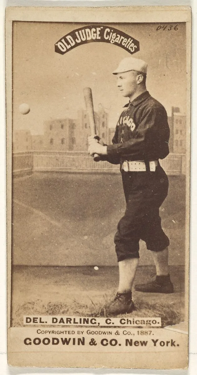 Dell Darling, Catcher, Chicago, from the Old Judge series (N172) for Old Judge Cigarettes — Goodwin & Company