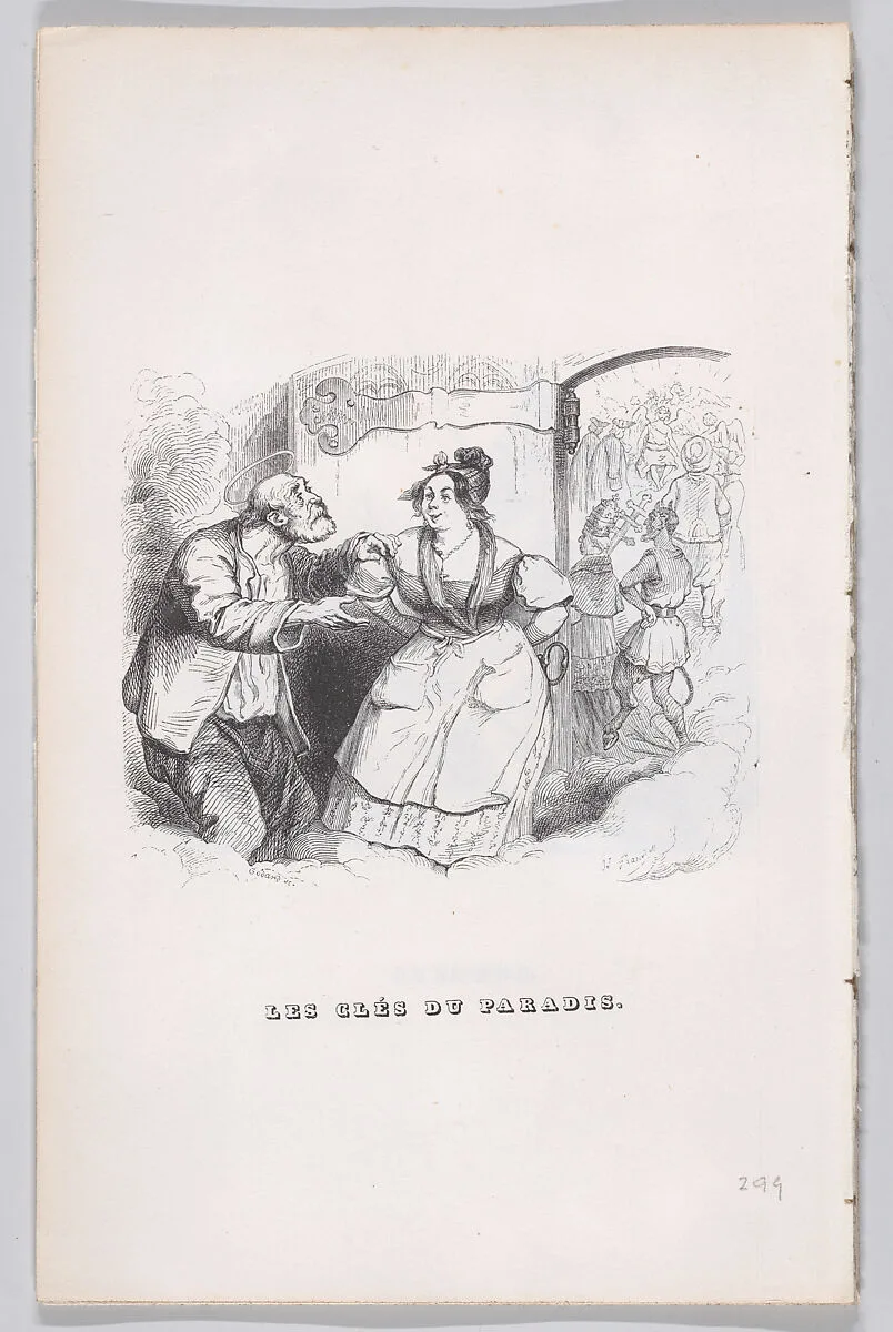 "The Keys to Paradise" from The Complete Works of Béranger — Pierre François Godard|J. J. Grandville|Fournier & Perrotin|Pierre Jean de Béranger