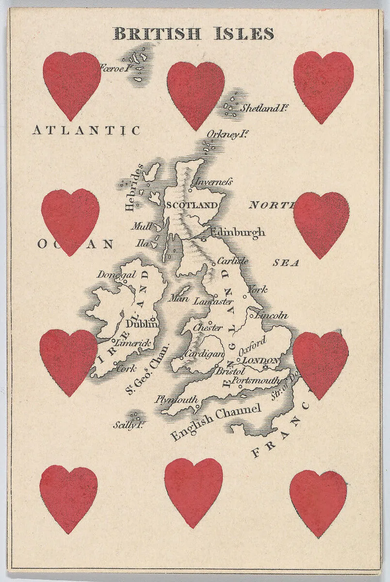 British Isles, from "Court Game of Geography" — William and Henry Rock