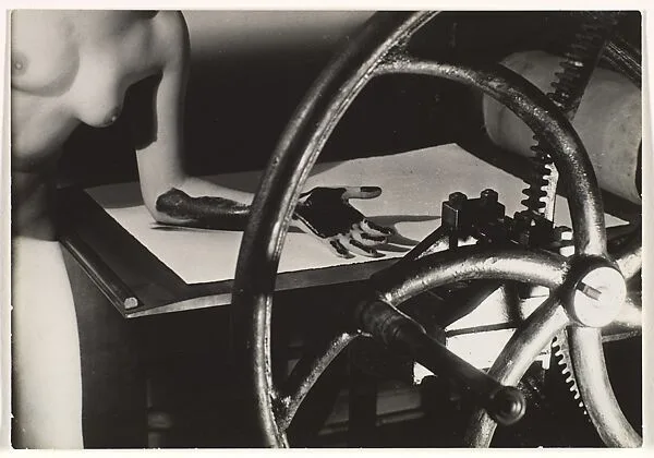 Meret Oppenheim at the Printing Wheel — Man Ray