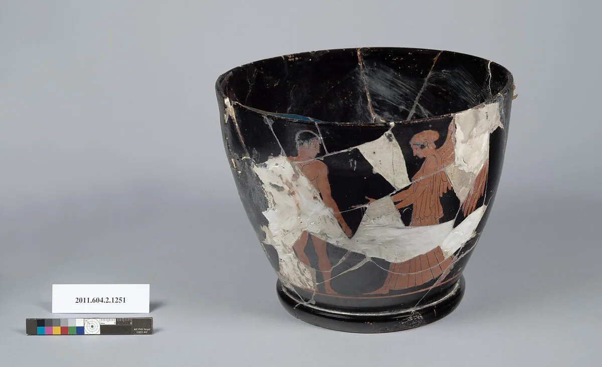 Terracotta fragment of a skyphos (deep drinking cup) — Unknown