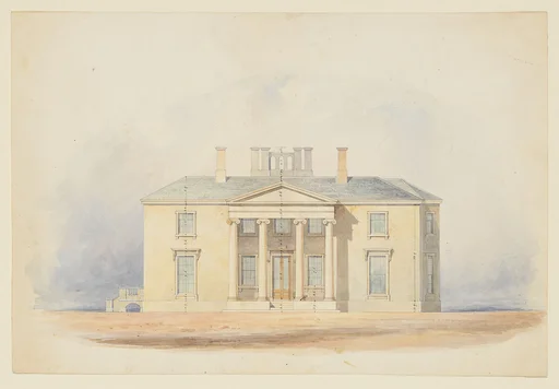 Design for a Classical Country House, Entrance Elevation