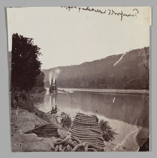 U.S. Transport in Rapids, Tennessee River/The Suck - Tennessee River below Chattanooga, looking down stream