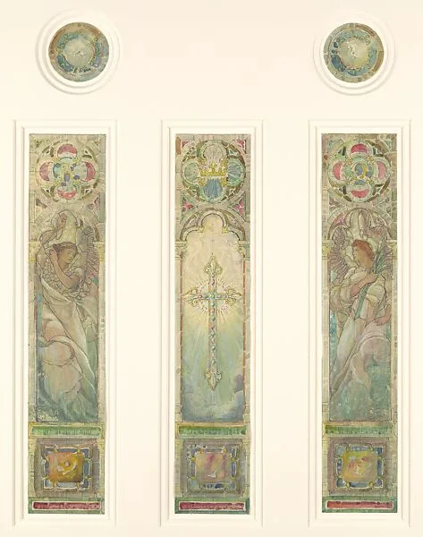 Design for triple light window — Tiffany Studios|Frederick Wilson