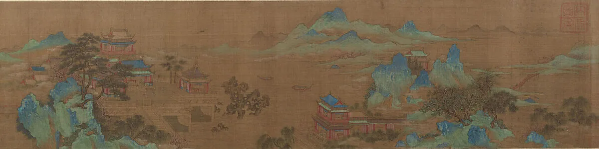 明/清 佚名 趙伯駒(僞款) 漢宮春曉圖 卷|Spring Morning at the Palace of the Han Emperors — Unidentified artist|Zhao Boju