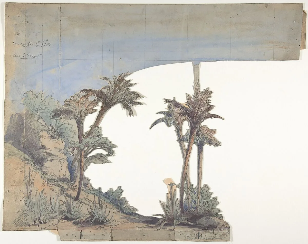 Design for a Stage Set at the Opéra, Paris — Eugène Cicéri