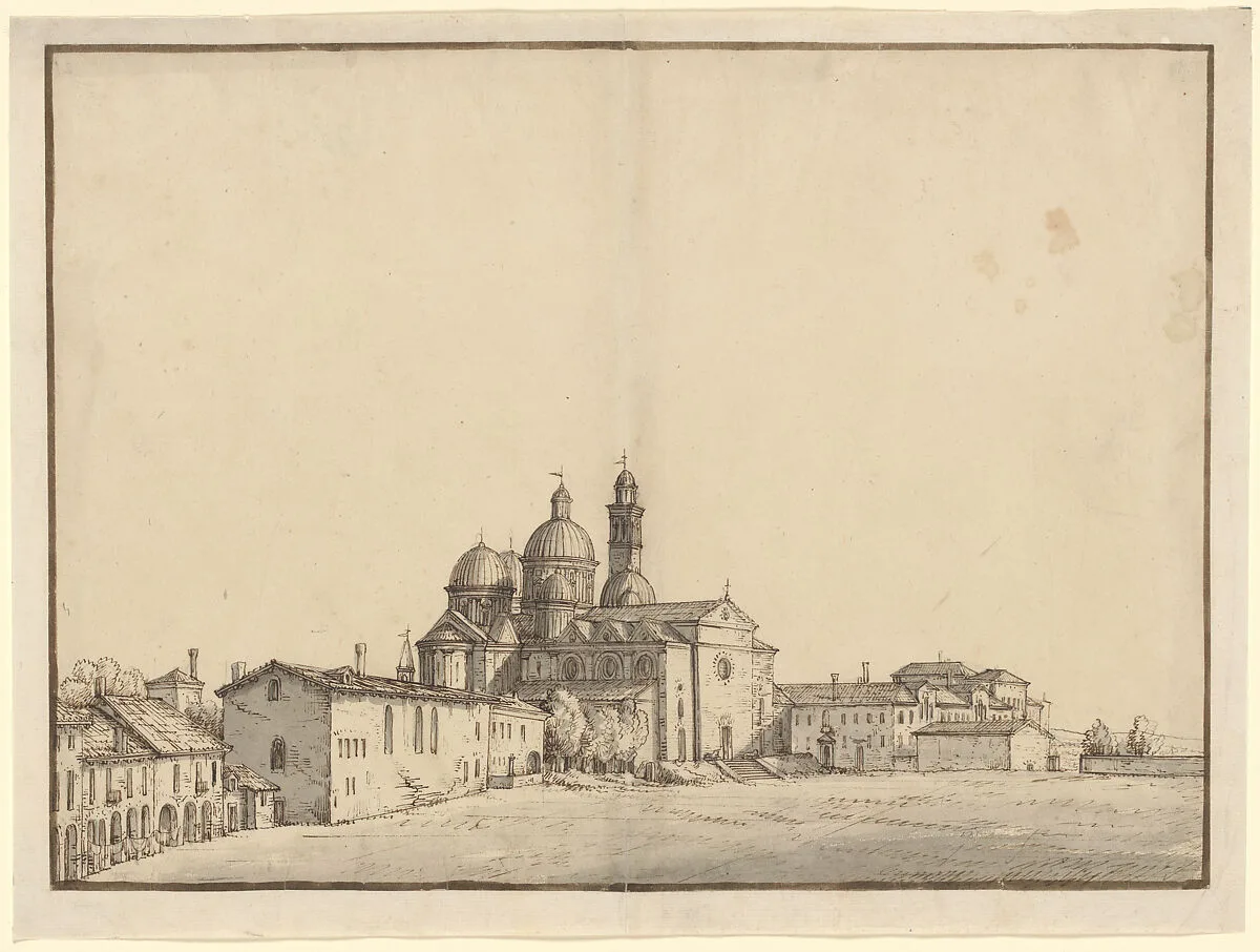 Santa Giustina and the Prato della Valle at Padua — Bernardo Bellotto