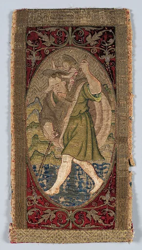 Orphrey section made into cushion