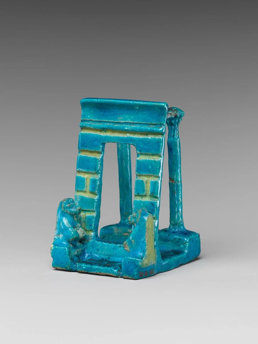 Gateway to a shrine, preceded by two baboons — Unknown
