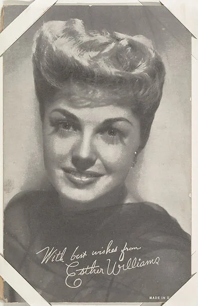 Esther Williams from Movie Stars Exhibit Cards series (W401) — Unknown