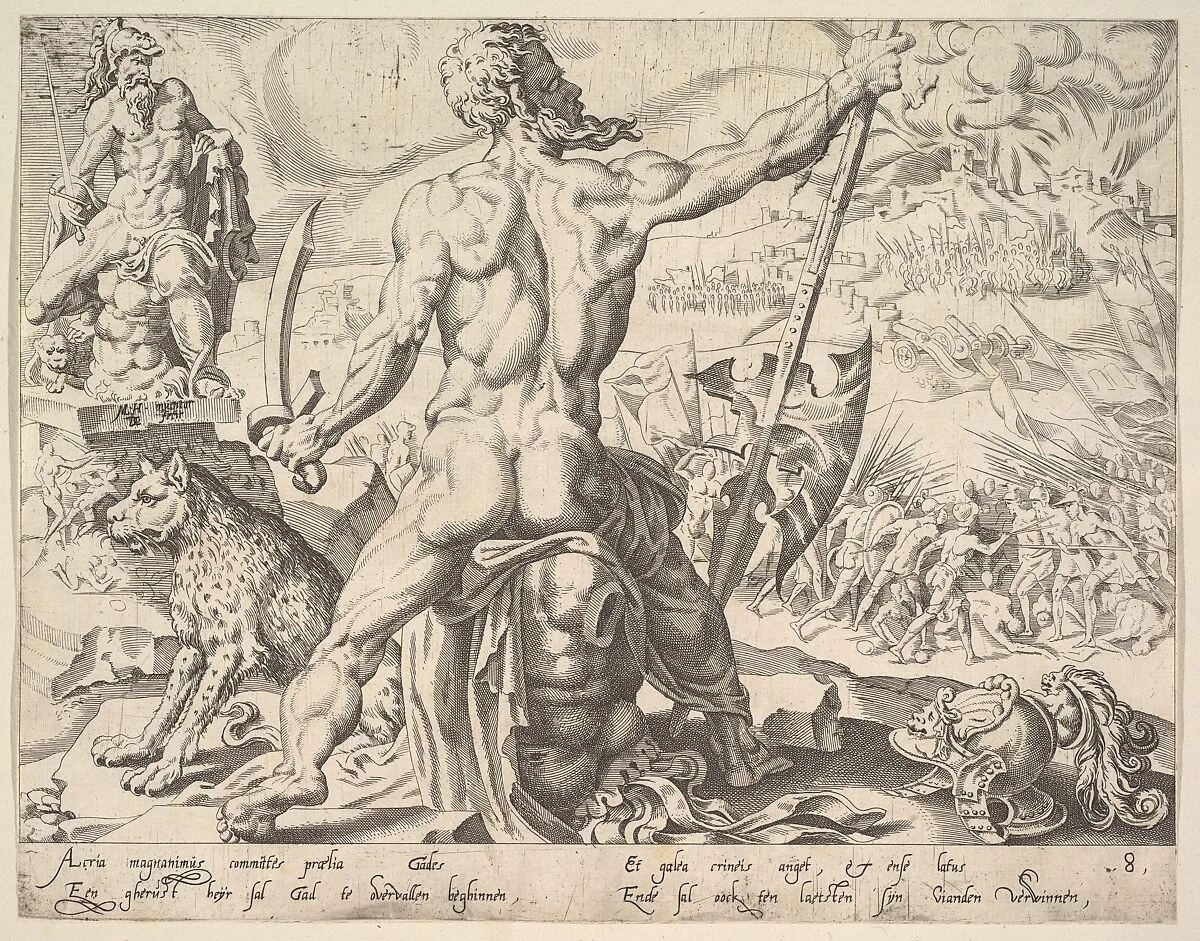 Gad, from the series The Twelve Patriarchs — Maarten van Heemskerck|Dirck Volckertsz Coornhert