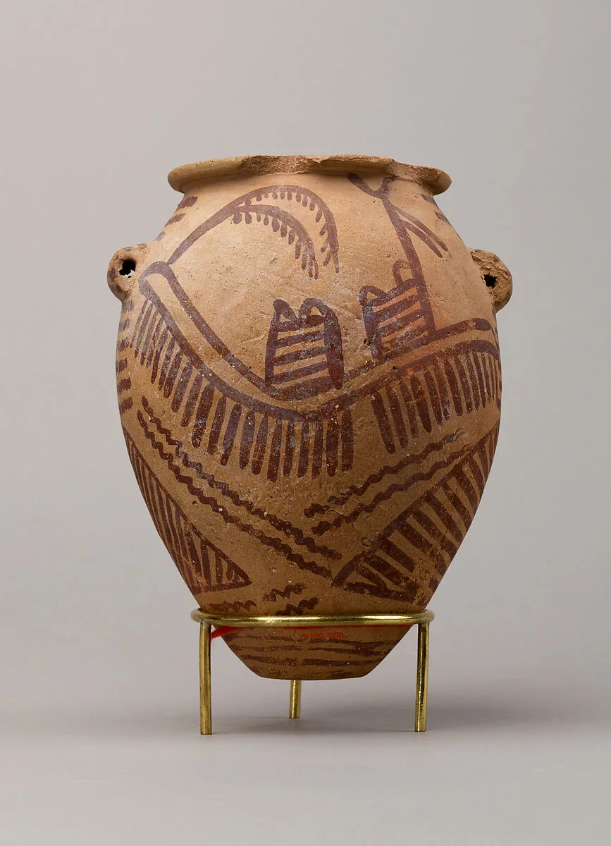 Decorated ware jar depicting two boats — Unknown