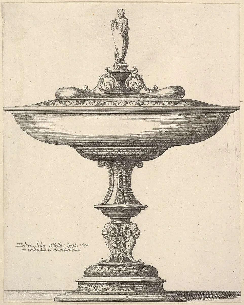 A wide cup with ornamental stem — Wenceslaus Hollar|Hans Holbein the Younger