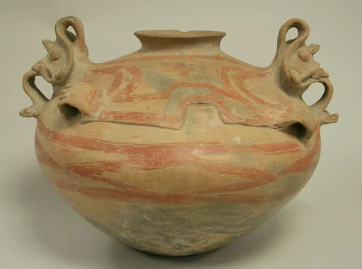 Painted Bowl with Lugs and Faces
