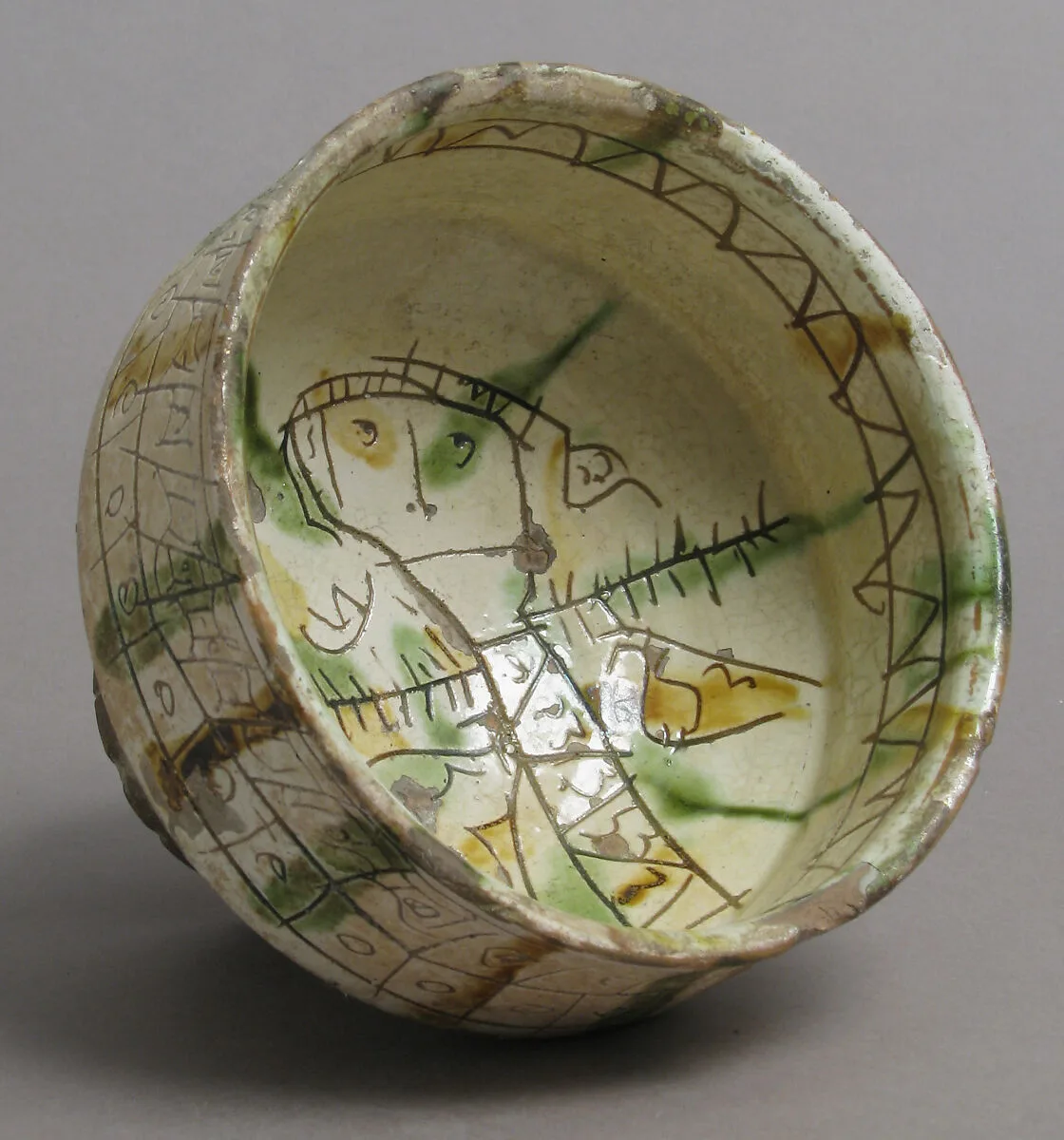 Footed Cup with Falconer — Unknown
