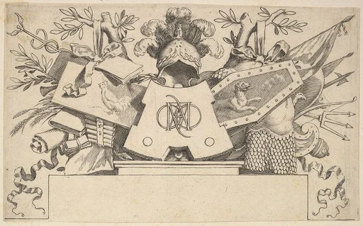 Trophy with Monogram Containing the Letters of LEONARDOS