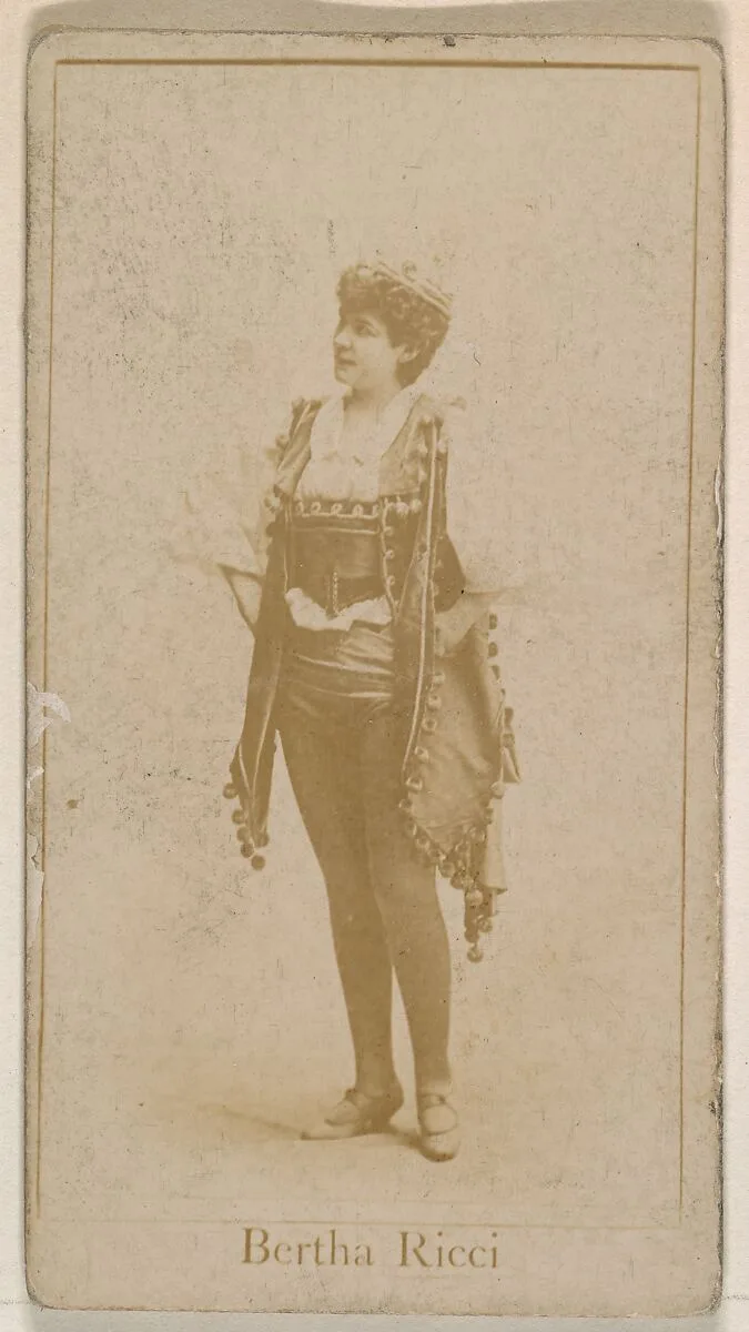 Bertha Rice, from the Actresses series (N245) issued by Kinney Brothers to promote Sweet Caporal Cigarettes — Kinney Brothers Tobacco Company