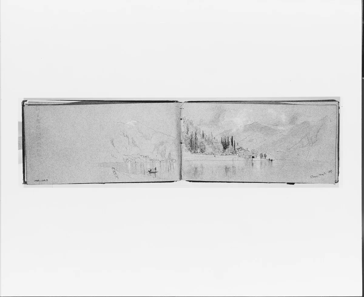 Lake Como, May 3, 1869 (verso, from sketchbook) — Jervis McEntee
