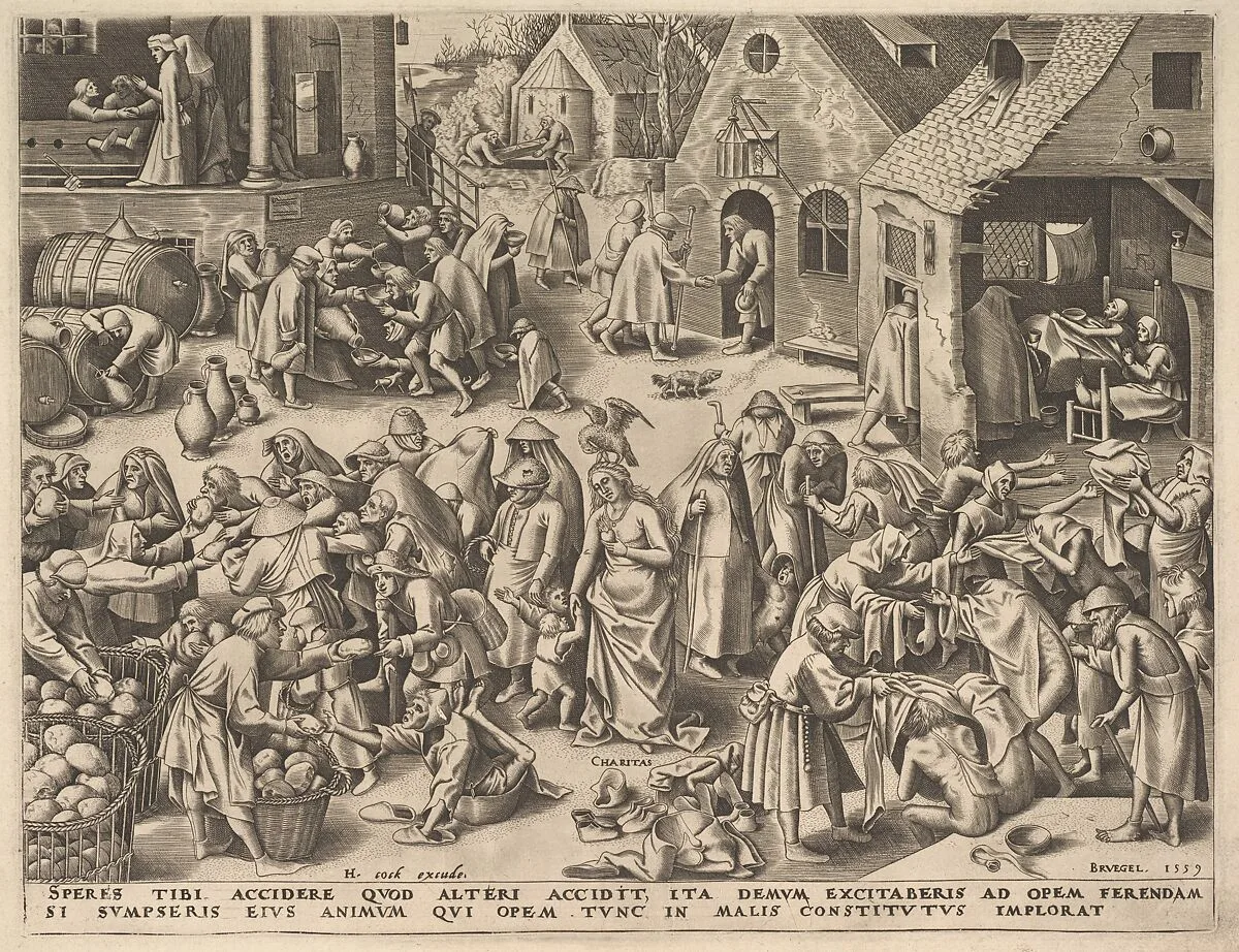 Charity (Charitas) from The Virtues — Philips Galle|Pieter Bruegel the Elder|Hieronymus Cock